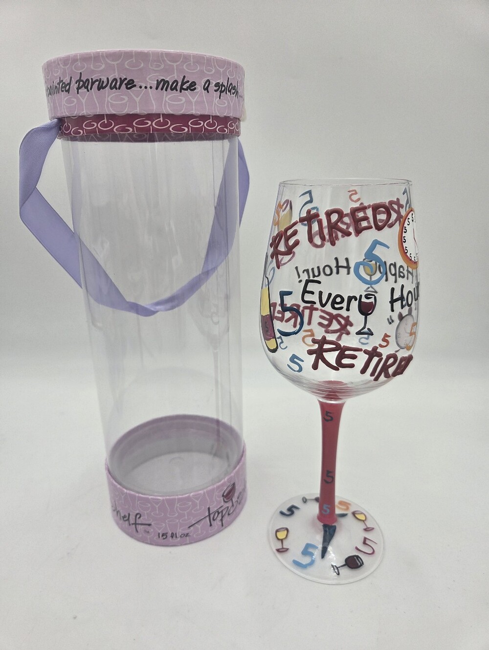 Top Shelf Retirement Wine Glass 15oz